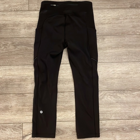 Lululemon NWOT Black Speed Up Crop 21" Sz 0 - Picture 6 of 8
